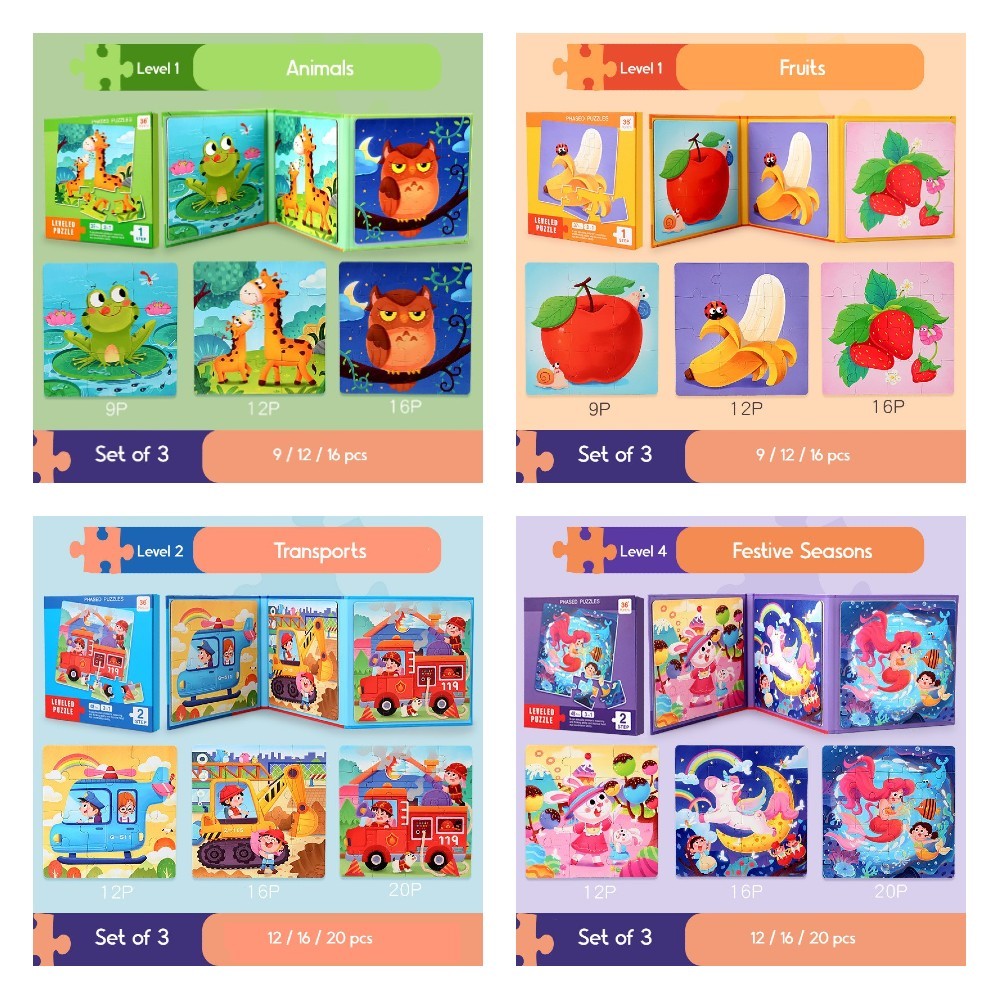 3-in-1 Magnetic Jigsaw Puzzle Book