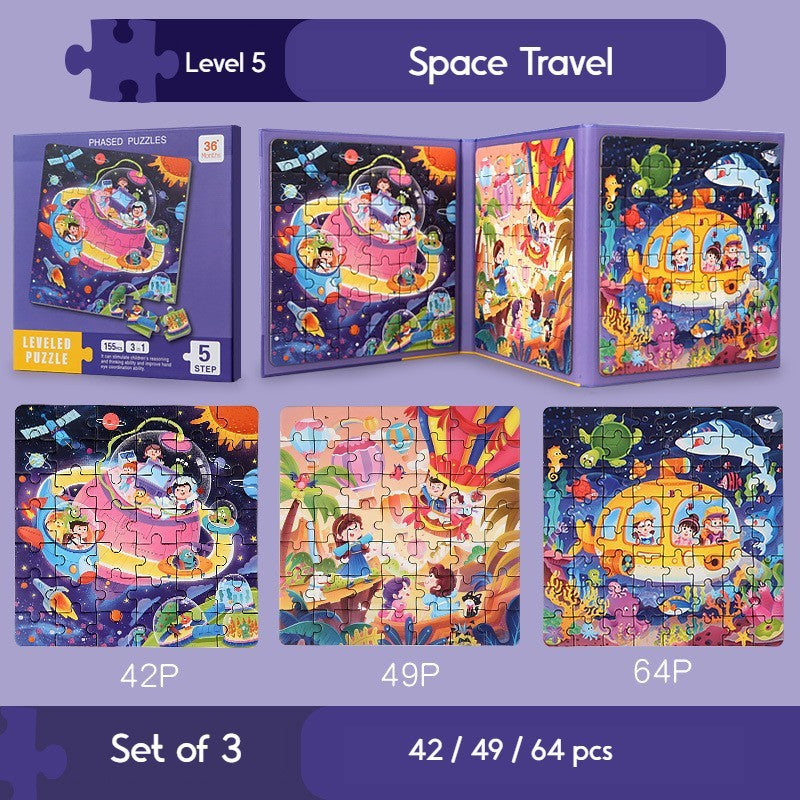 3-in-1 Magnetic Jigsaw Puzzle Book