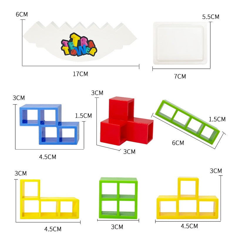 Tetra Tower Balance Stacking Blocks