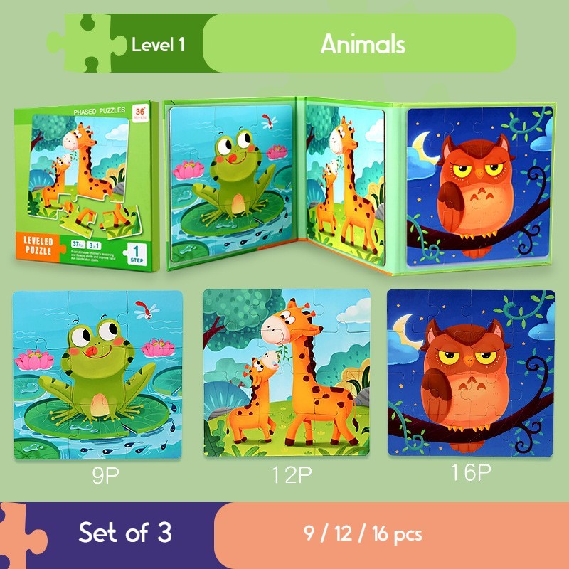 3-in-1 Magnetic Jigsaw Puzzle Book