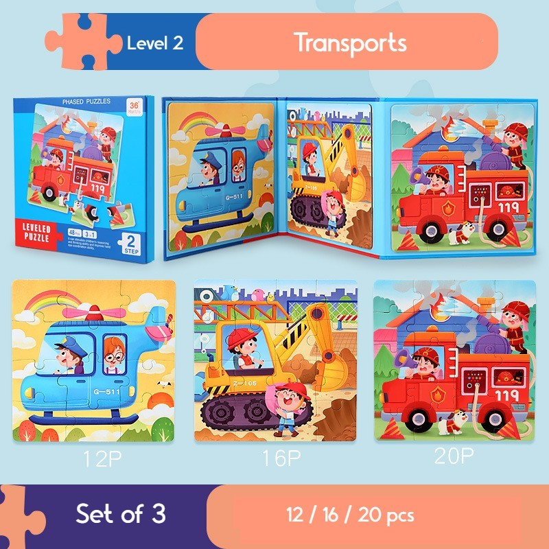 3-in-1 Magnetic Jigsaw Puzzle Book