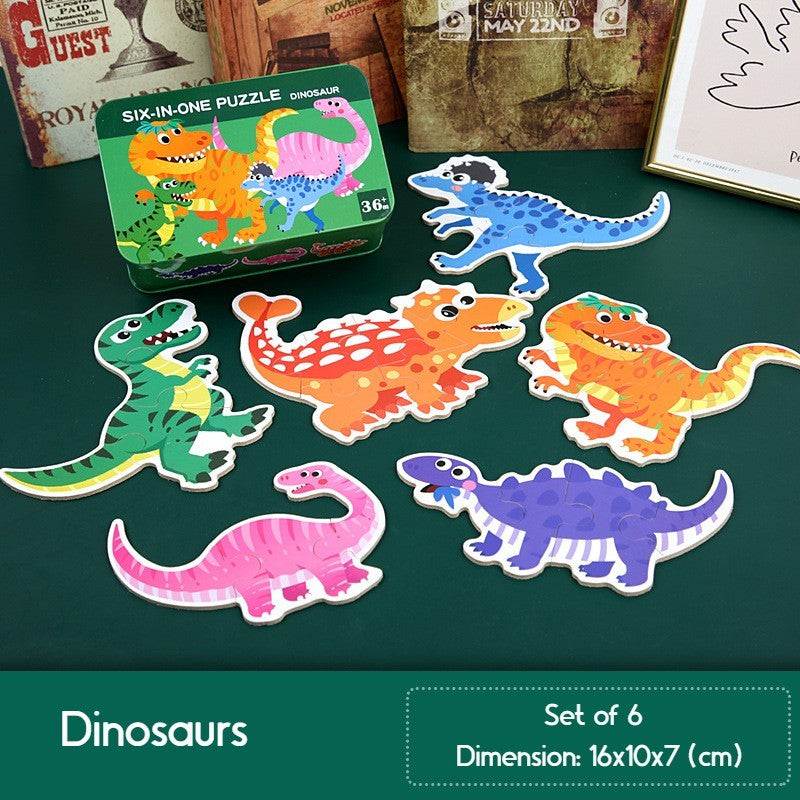6-in-1 Learning Jigsaw Puzzle Box