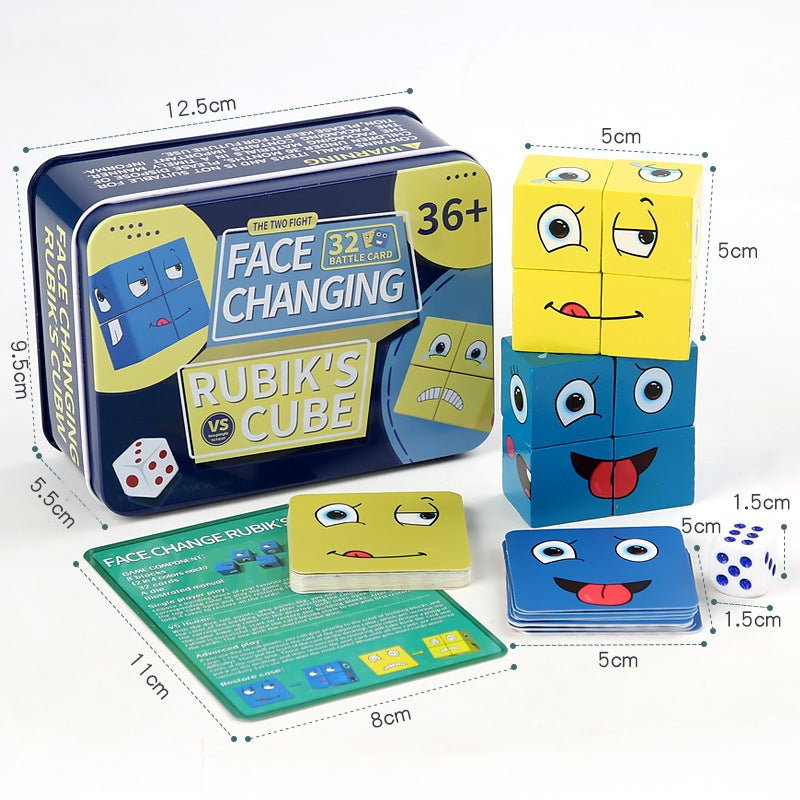 Emoji Cube Face Expression Changing Puzzle