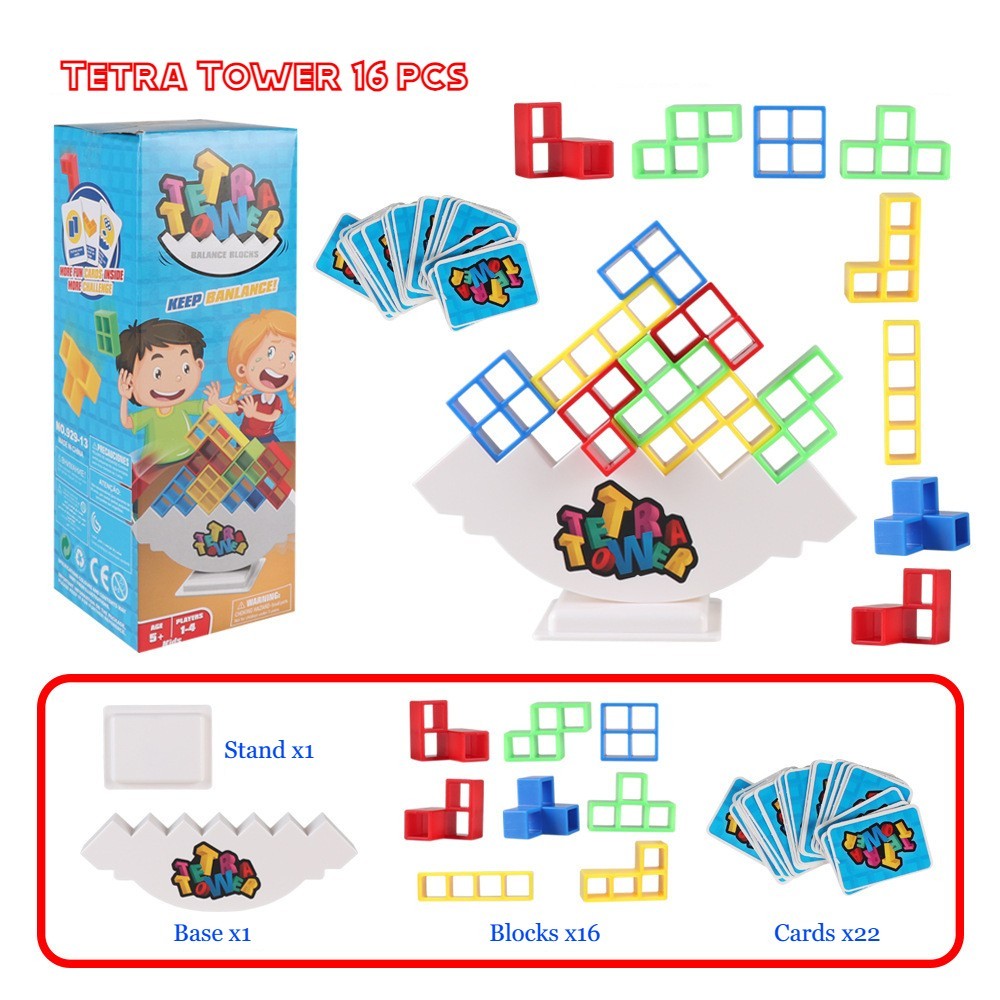 Tetra Tower Balance Stacking Blocks