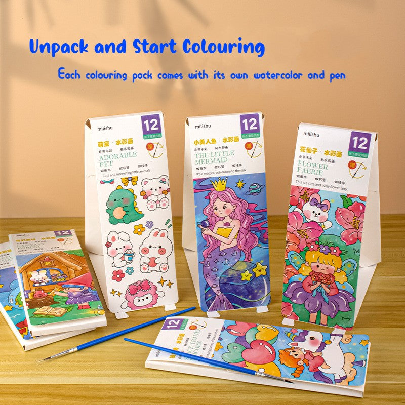 Watercolor Painting Book Set