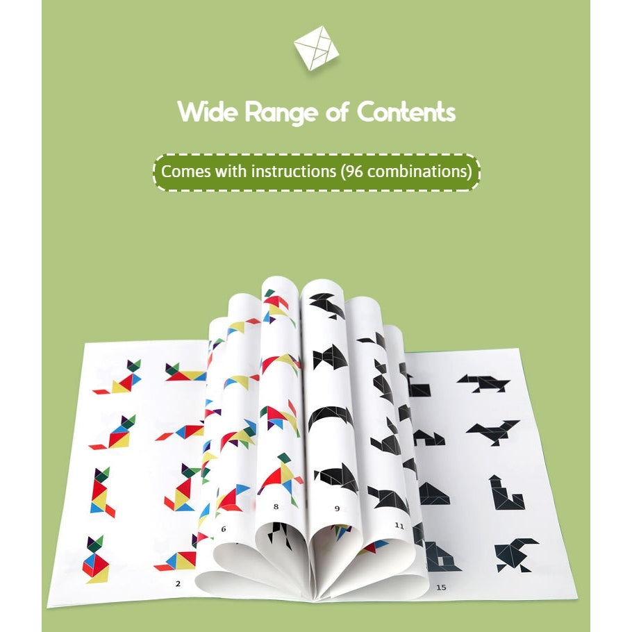 3D Tangram Magnetic Puzzles Book