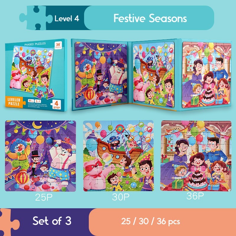 3-in-1 Magnetic Jigsaw Puzzle Book