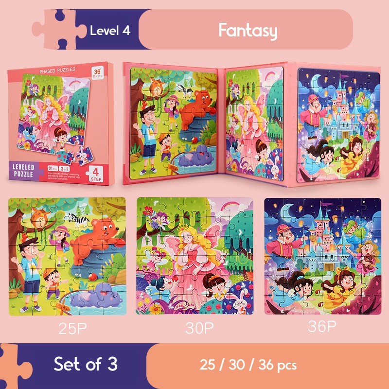 3-in-1 Magnetic Jigsaw Puzzle Book