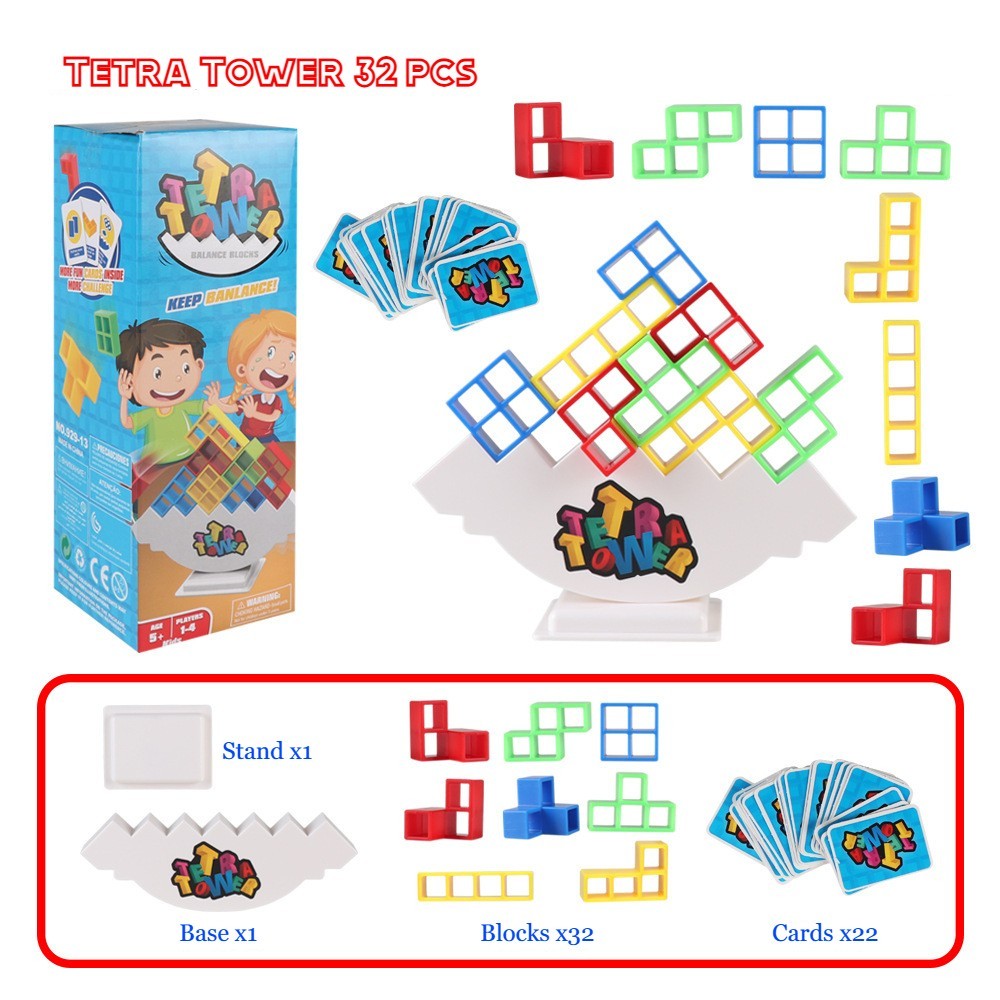 Tetra Tower Balance Stacking Blocks