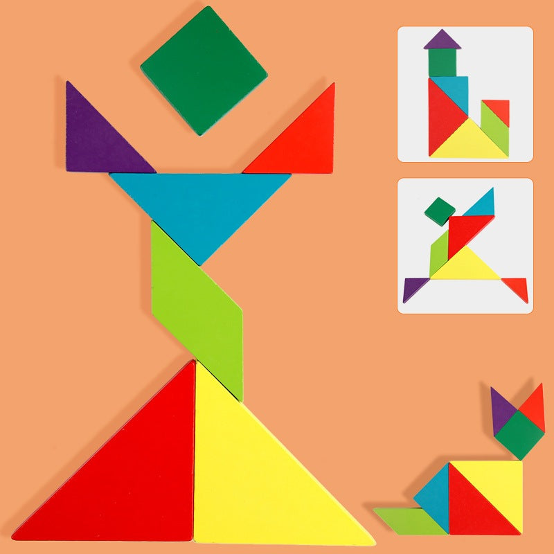 3D Tangram Magnetic Puzzles Book