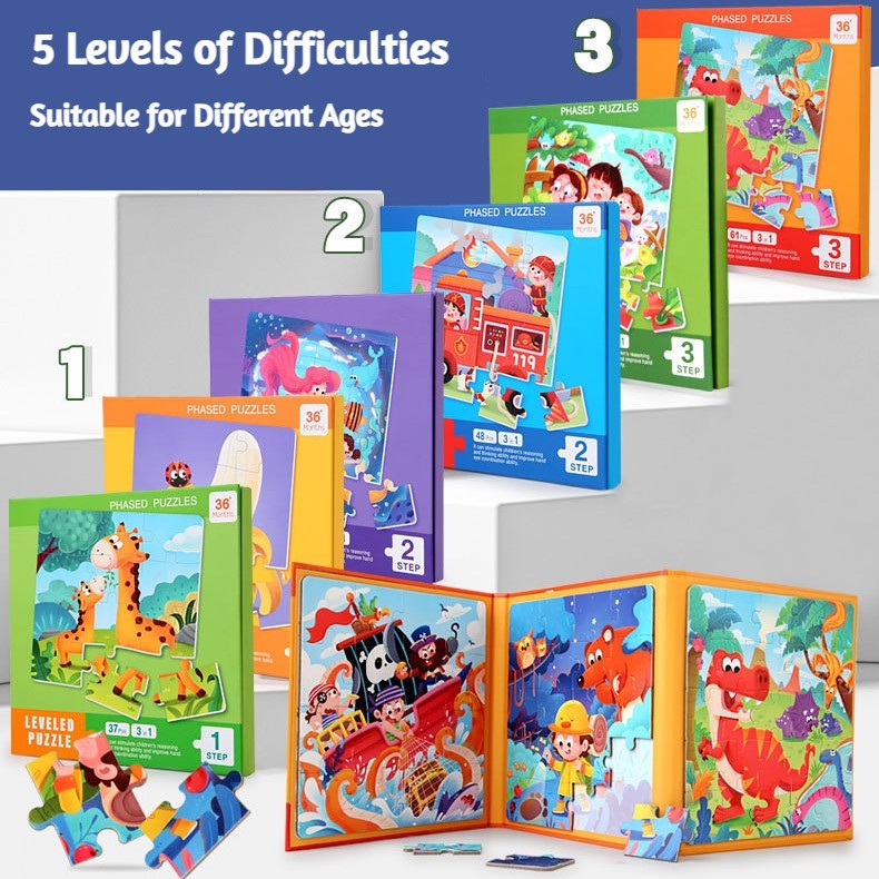 3-in-1 Magnetic Jigsaw Puzzle Book