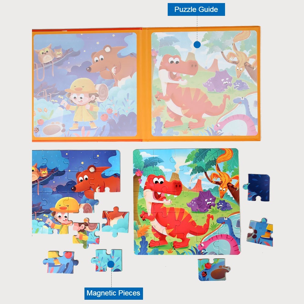 3-in-1 Magnetic Jigsaw Puzzle Book