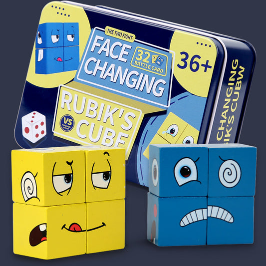 Emoji Cube Face Expression Changing Puzzle