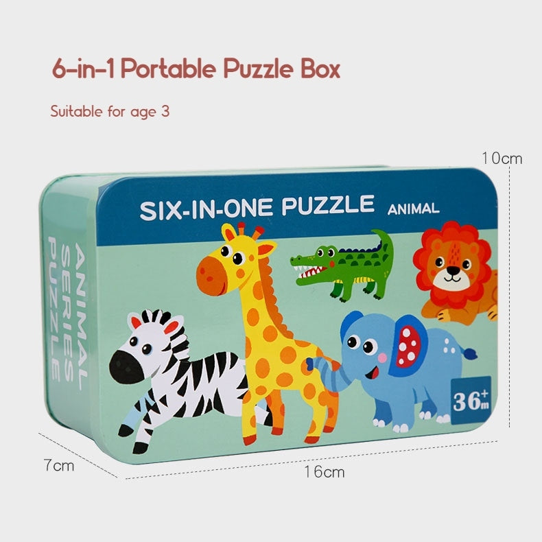 6-in-1 Learning Jigsaw Puzzle Box